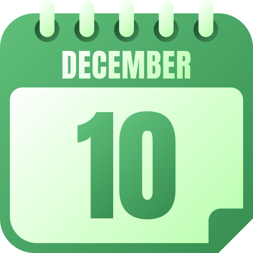 10 de diciembre icono gratis