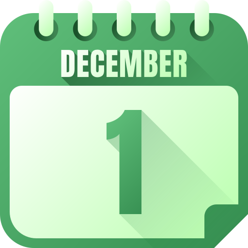 December 1 - Free time and date icons