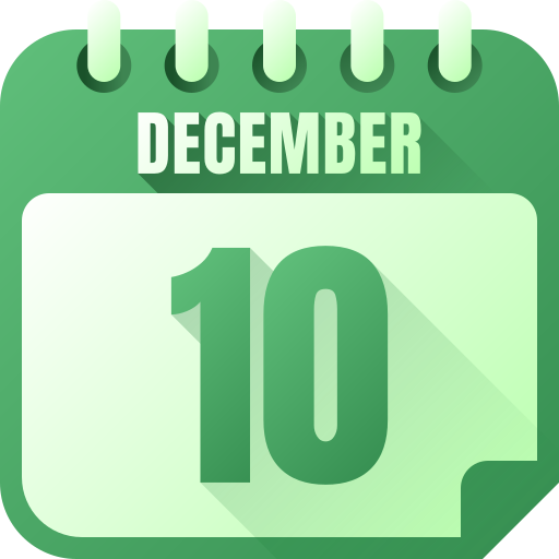 10 de diciembre icono gratis