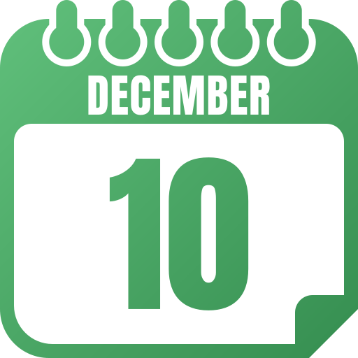 10 de diciembre icono gratis