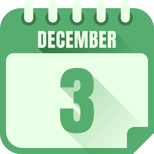 3 de diciembre icono gratis