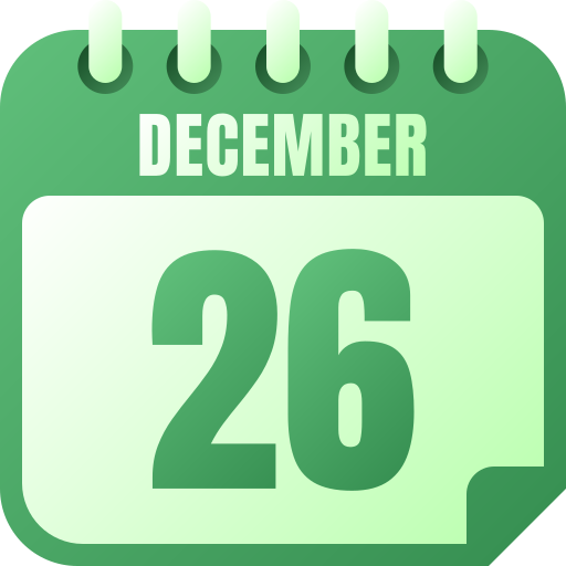 26 de diciembre icono gratis