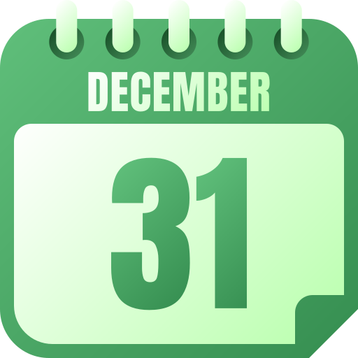 31 de diciembre icono gratis