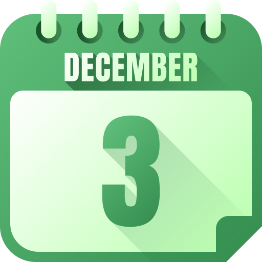 3 décembre Icône gratuit 3 décembre Icône gratuit