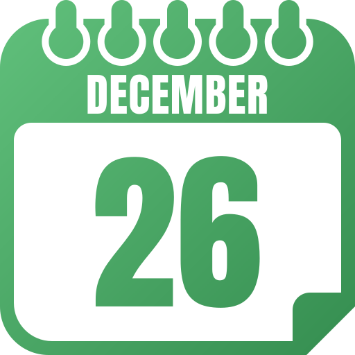 26 de diciembre icono gratis