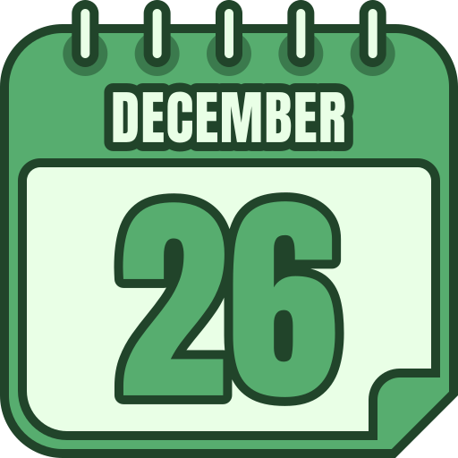 26 de diciembre icono gratis