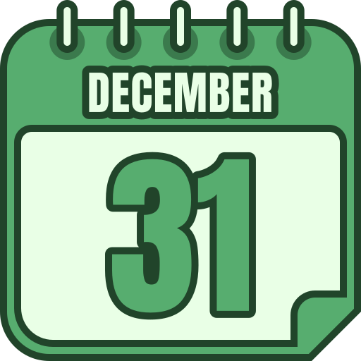 31 de diciembre icono gratis