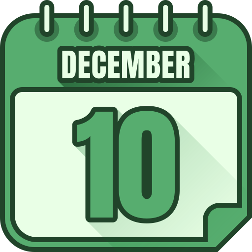 10 de diciembre icono gratis