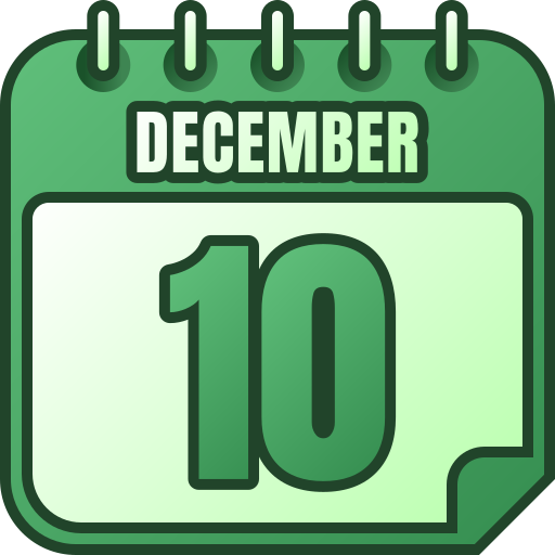 10 de diciembre icono gratis