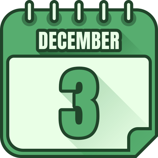 3 décembre Icône gratuit 3 décembre Icône gratuit