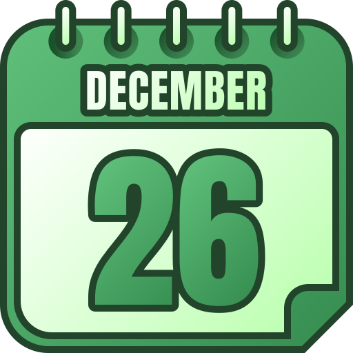 26 de diciembre icono gratis