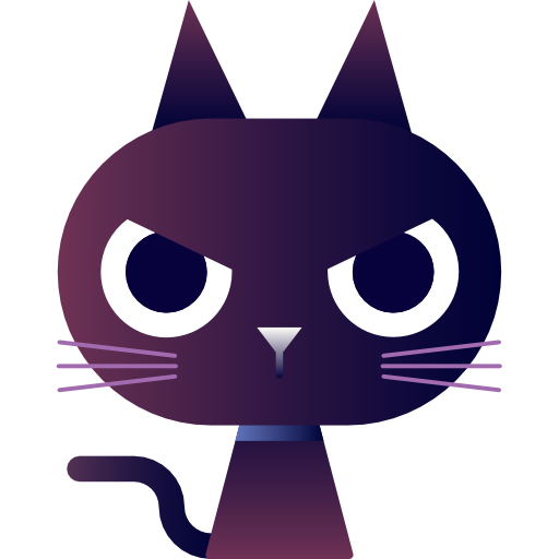 gato negro icono gratis