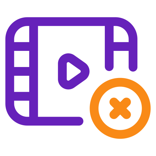 eliminar vídeo icono gratis