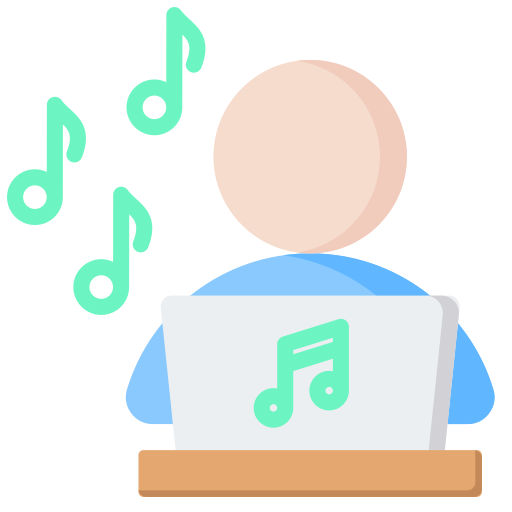 escuchando música icono gratis