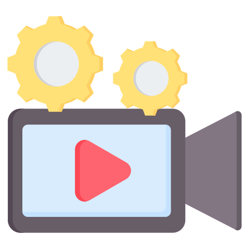producción de vídeo icono gratis