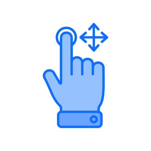 toca y arrastra icono gratis