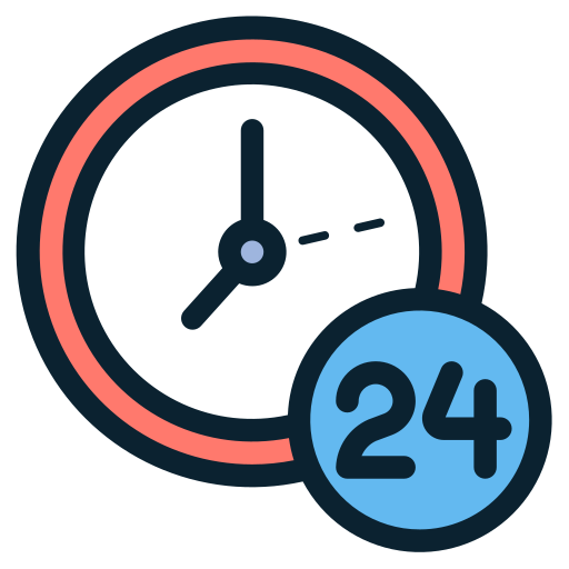 24 hour - Free time and date icons