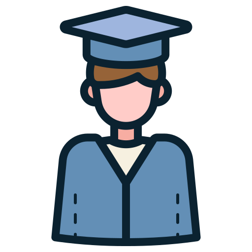 hombre graduado icono gratis