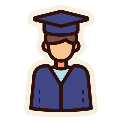 hombre graduado icono gratis