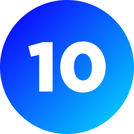 numero 10 icono gratis