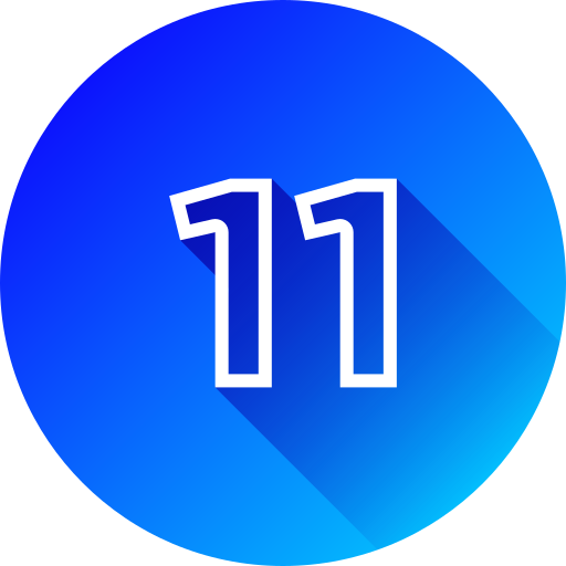 numero 11 icono gratis