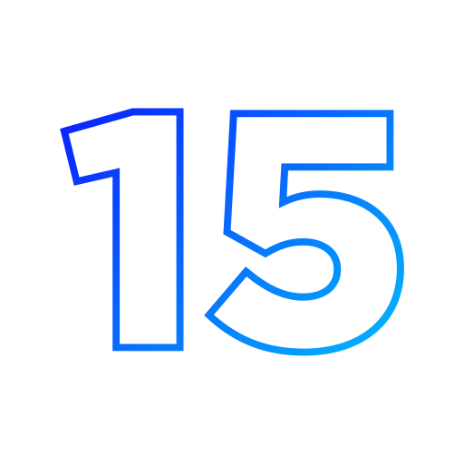 numero 15 icono gratis