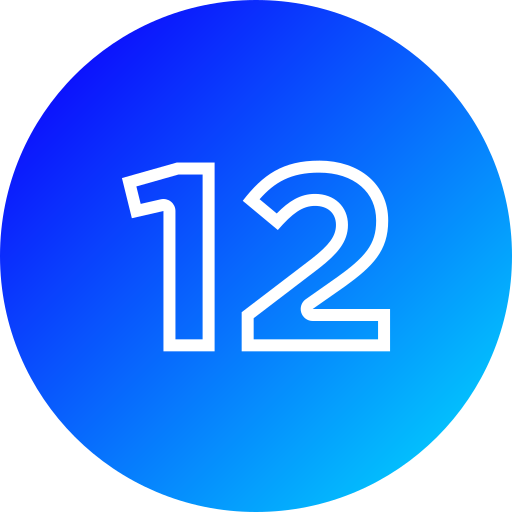 numero 12 icono gratis