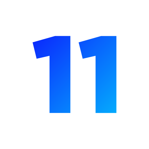 número 11 icono gratis