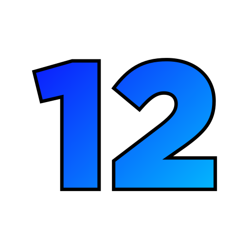 numero 12 icono gratis