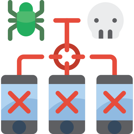 software malicioso icono gratis