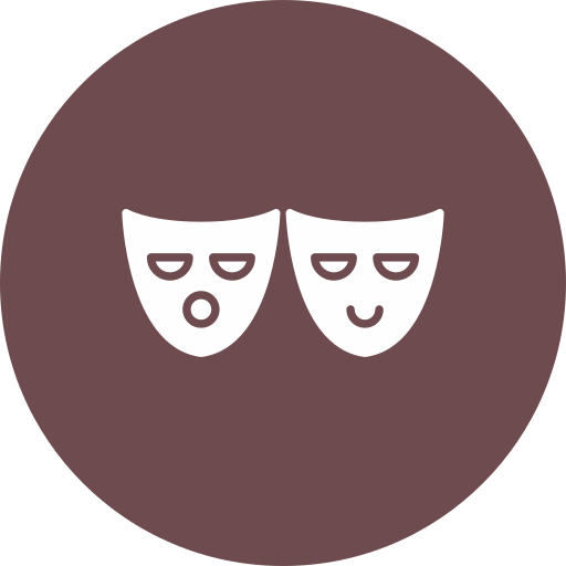 máscaras de teatro icono gratis