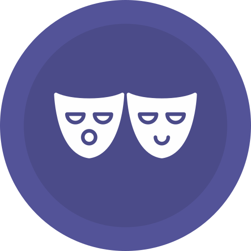 Theater masks free icon Theater masks free icon