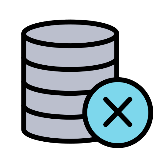 eliminar base de datos icono gratis