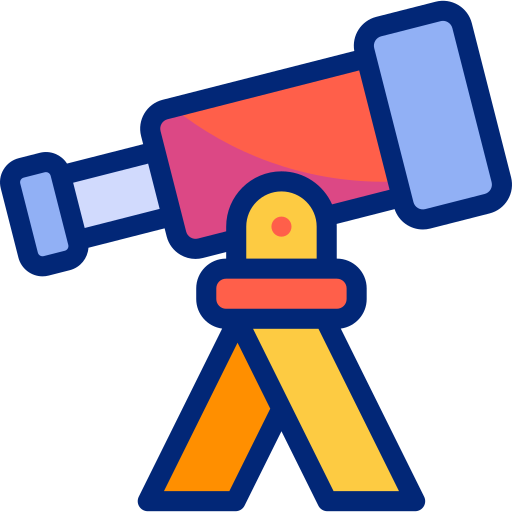 telescopio icono gratis