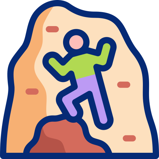 escalada de roca icono gratis