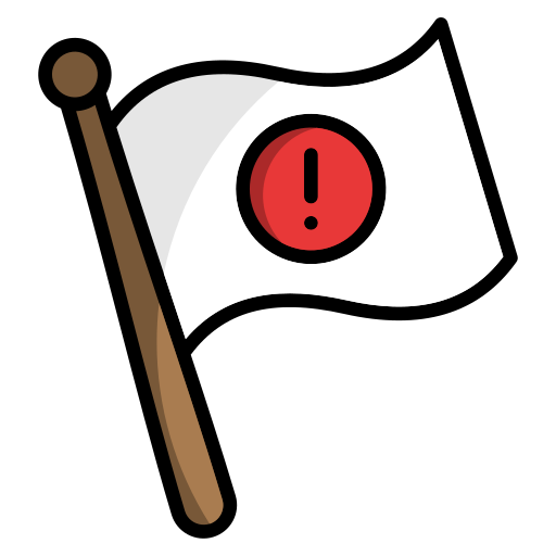 Warning flag free icon Warning flag free icon