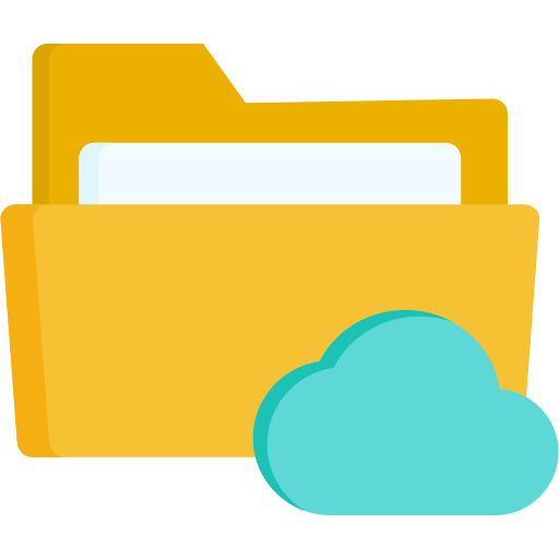 carpeta en la nube icono gratis