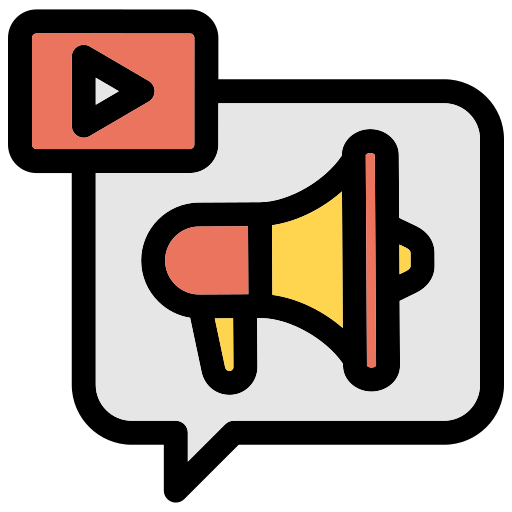 marketing de medios sociales icono gratis