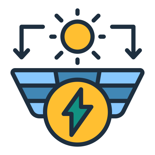 energía solar icono gratis