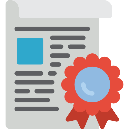 certificado icono gratis