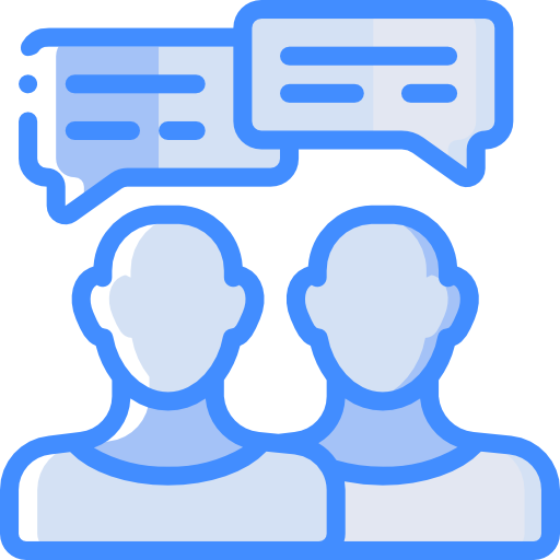 Conversation Basic Miscellany Blue icon