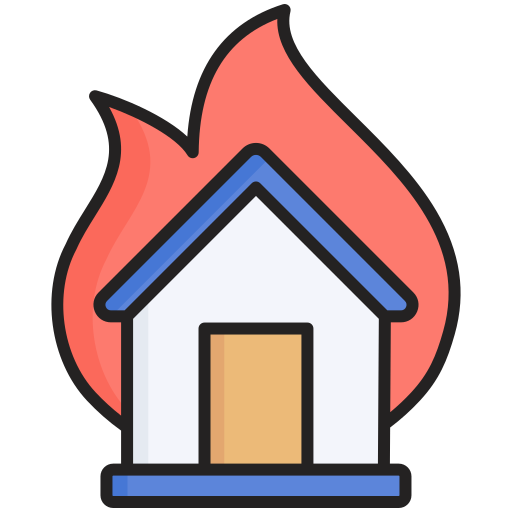 House on fire - Free buildings icons