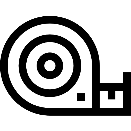 Tape measure Basic Straight Lineal icon