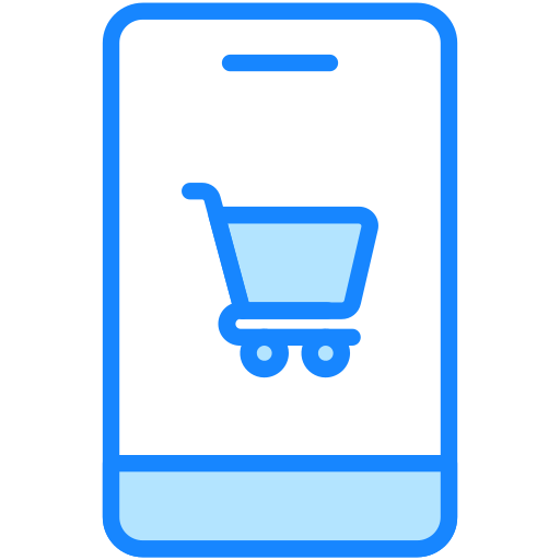 aplicación de compras en línea icono gratis