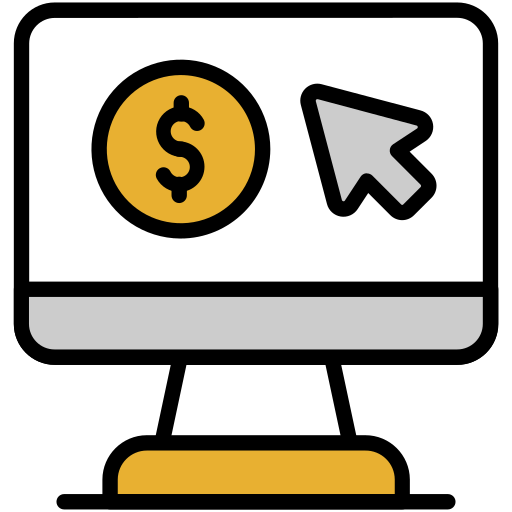 pago en línea icono gratis