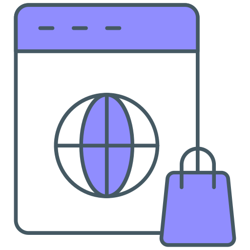 las compras en línea icono gratis