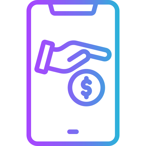 pago en línea icono gratis