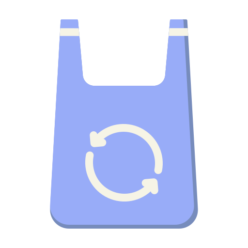 bolsa de plástico reciclado icono gratis