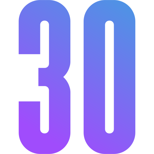 30 Icône gratuit 30 Icône gratuit