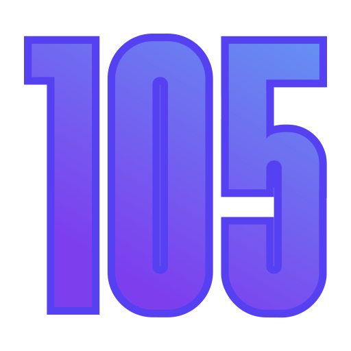 105 Icône gratuit 105 Icône gratuit